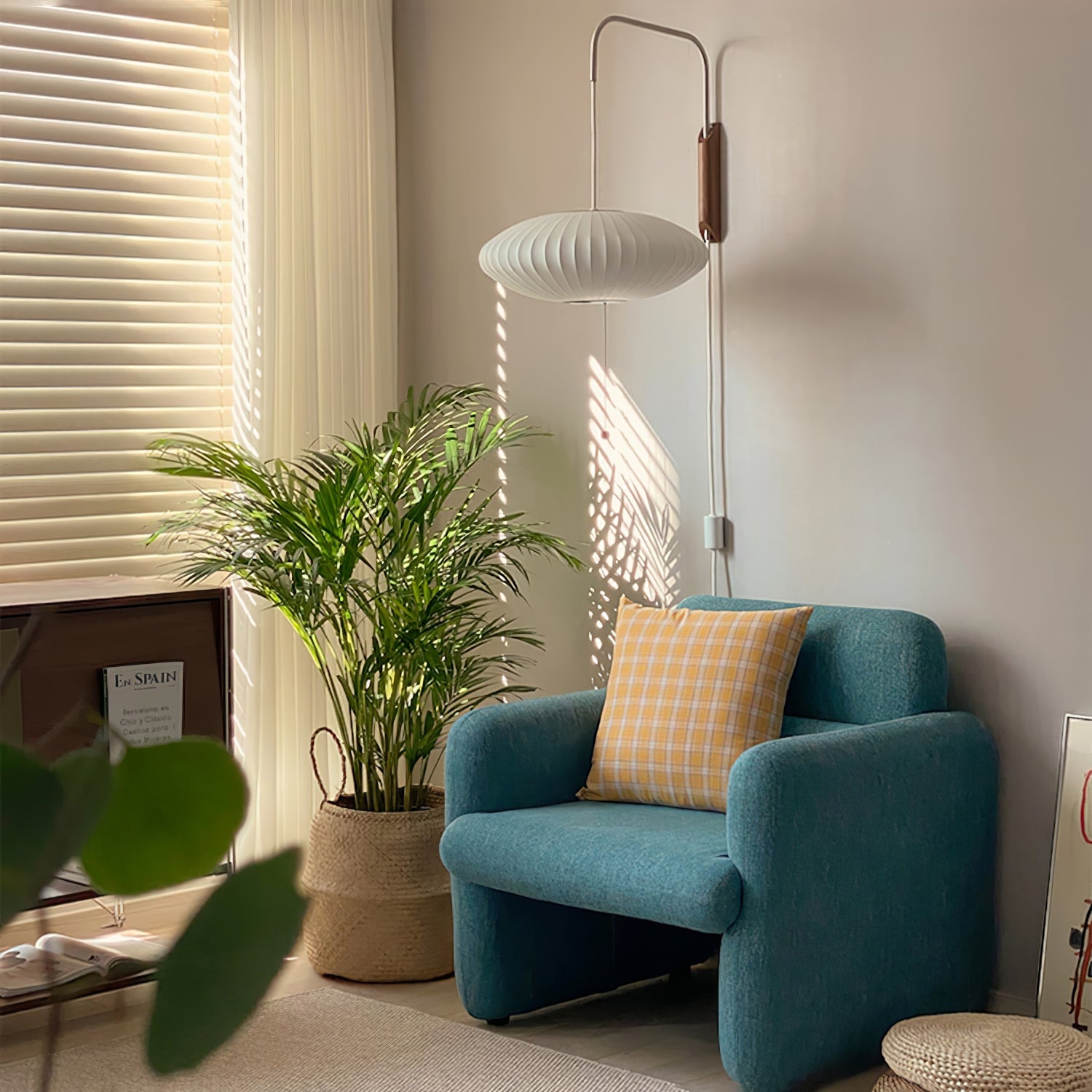 Wandlamp Retro met Draaibare Arm en Trekkoord Schakelaar