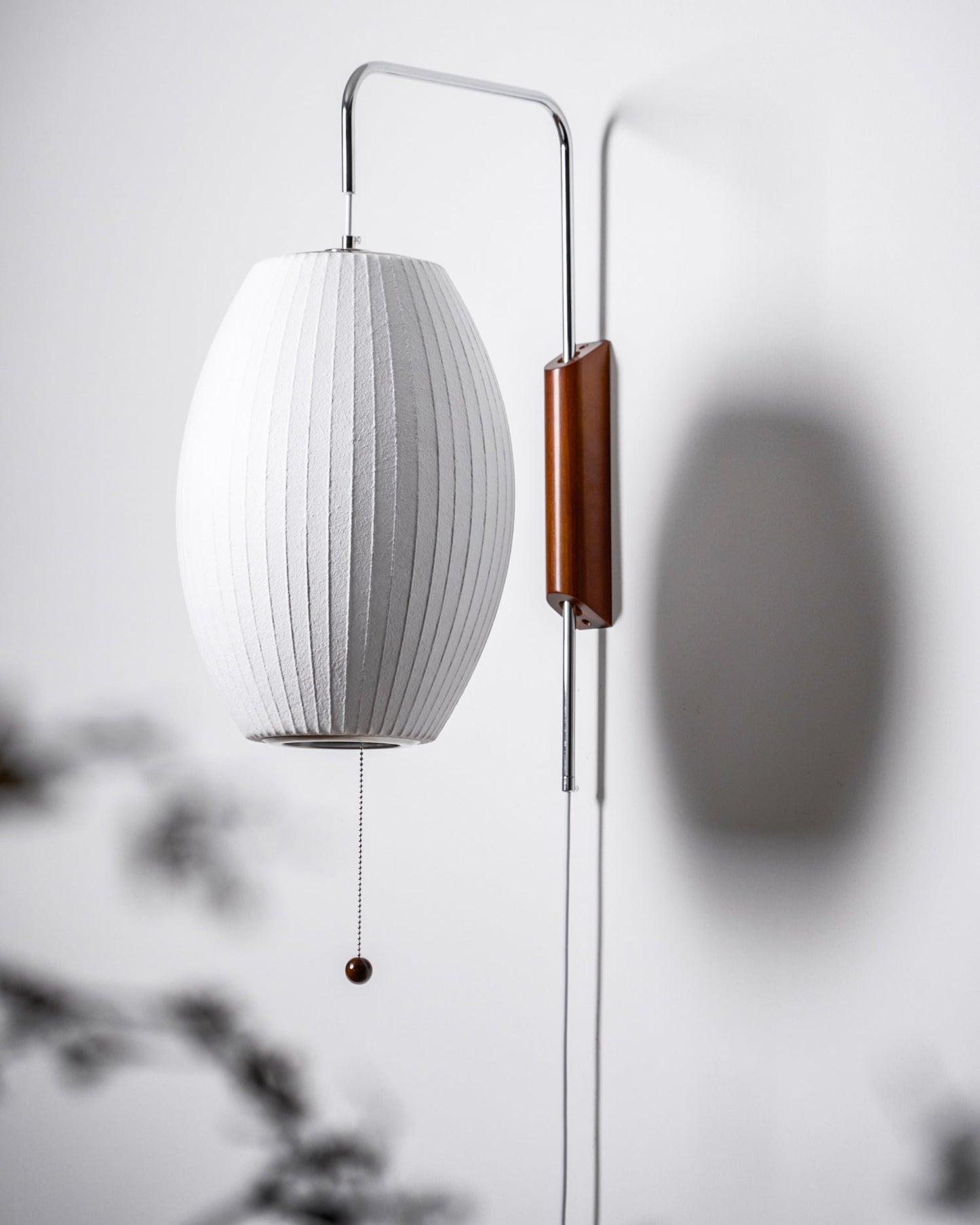 Wandlamp Retro met Draaibare Arm en Trekkoord Schakelaar