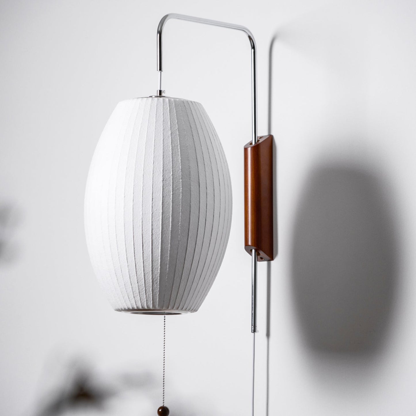 Wandlamp Retro met Draaibare Arm en Trekkoord Schakelaar