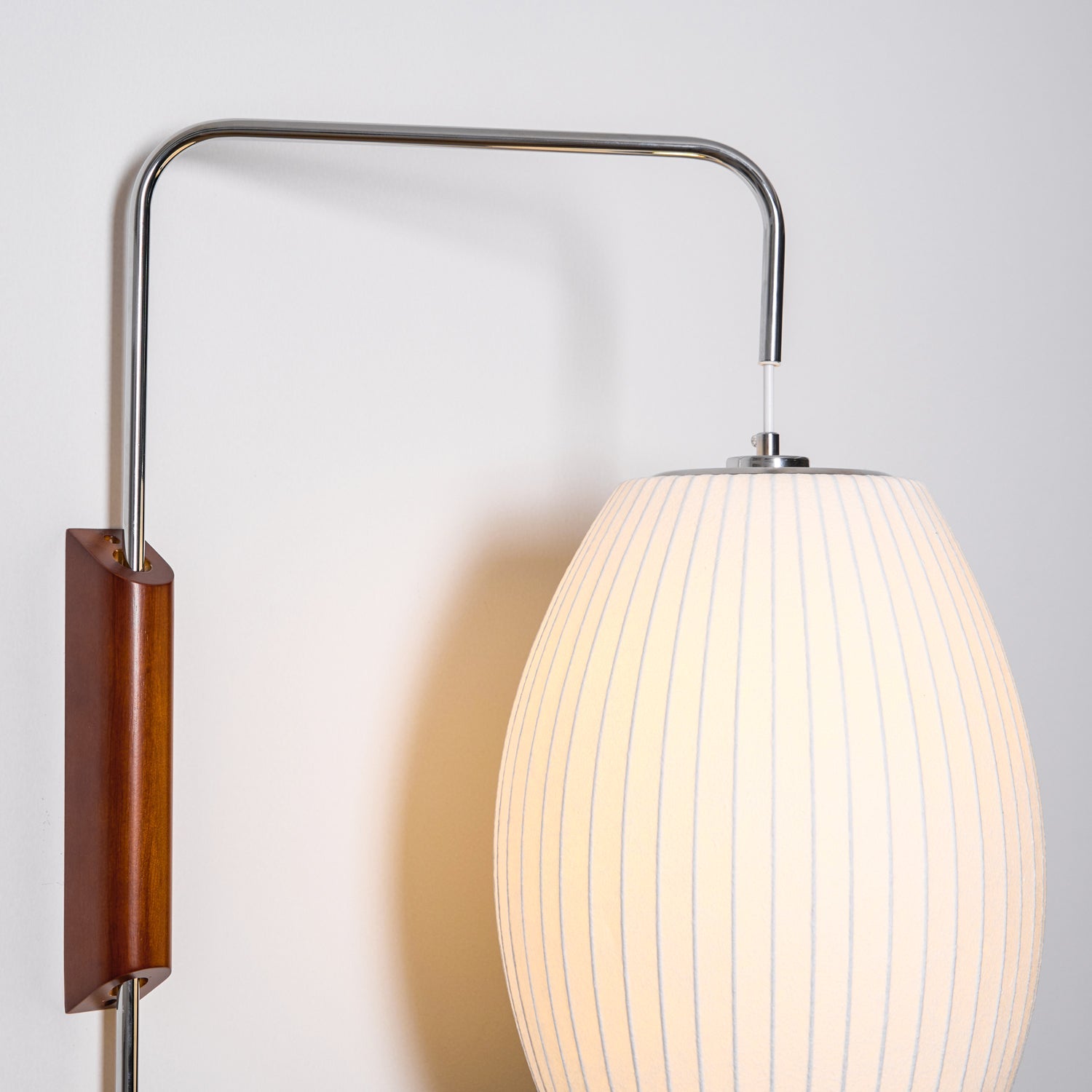 Wandlamp Retro met Draaibare Arm en Trekkoord Schakelaar