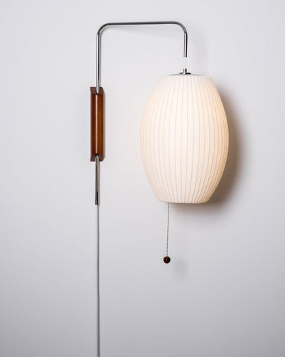 Wandlamp Retro met Draaibare Arm en Trekkoord Schakelaar