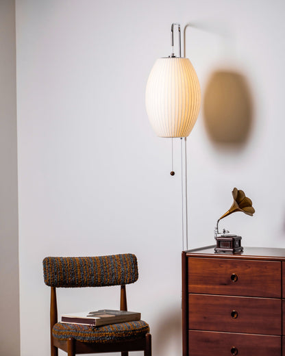 Wandlamp Retro met Draaibare Arm en Trekkoord Schakelaar