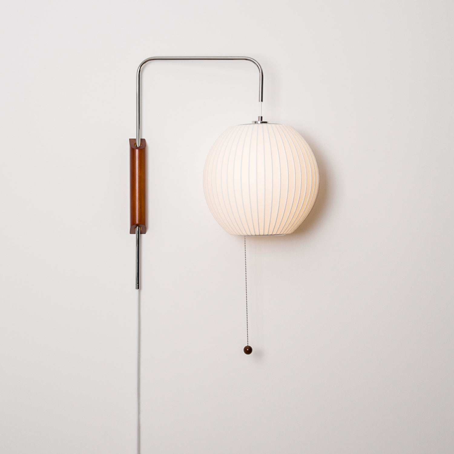 Wandlamp Retro met Draaibare Arm en Trekkoord Schakelaar
