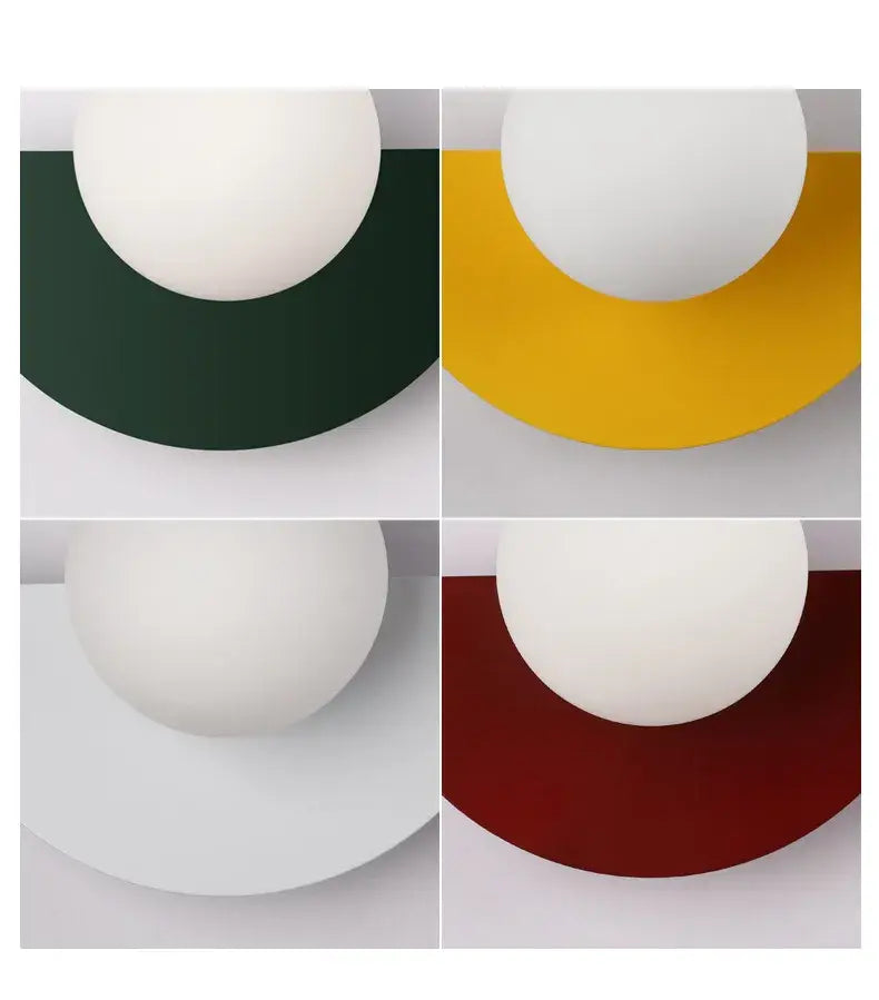 Wandlamp Retro met Glazen Bol en Halfcirkelvormige Beugel