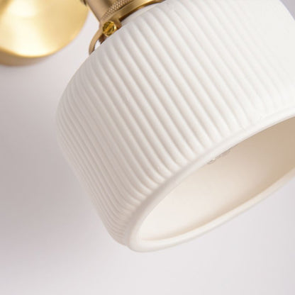 Wandlamp Retro met Keramieken Kap en Draaibare Arm
