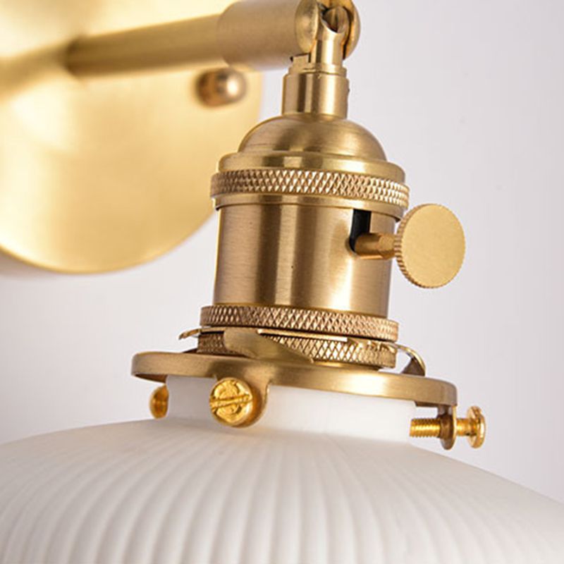 Wandlamp Retro met Keramieken Kap en Draaibare Arm