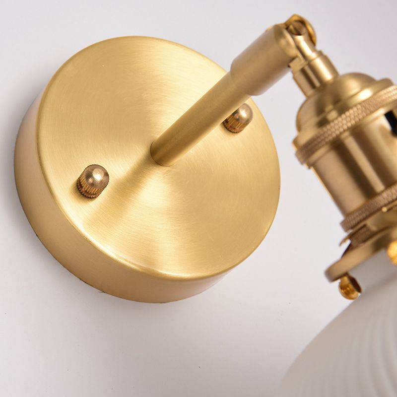 Wandlamp Retro met Keramieken Kap en Draaibare Arm