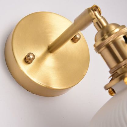 Wandlamp Retro met Keramieken Kap en Draaibare Arm