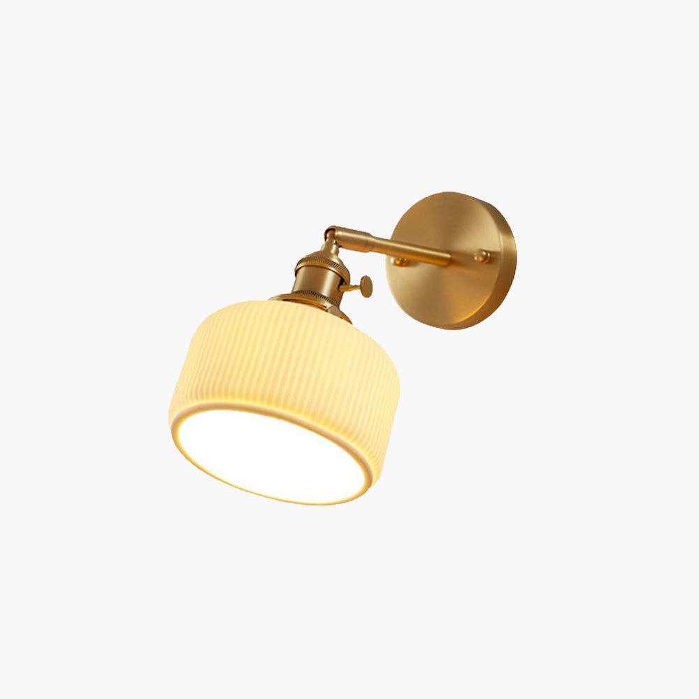 Wandlamp Retro met Keramieken Kap en Draaibare Arm