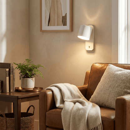 Wandlamp Scandinavisch met Draaibare Kap 350° en Ingebouwde Schakelaar