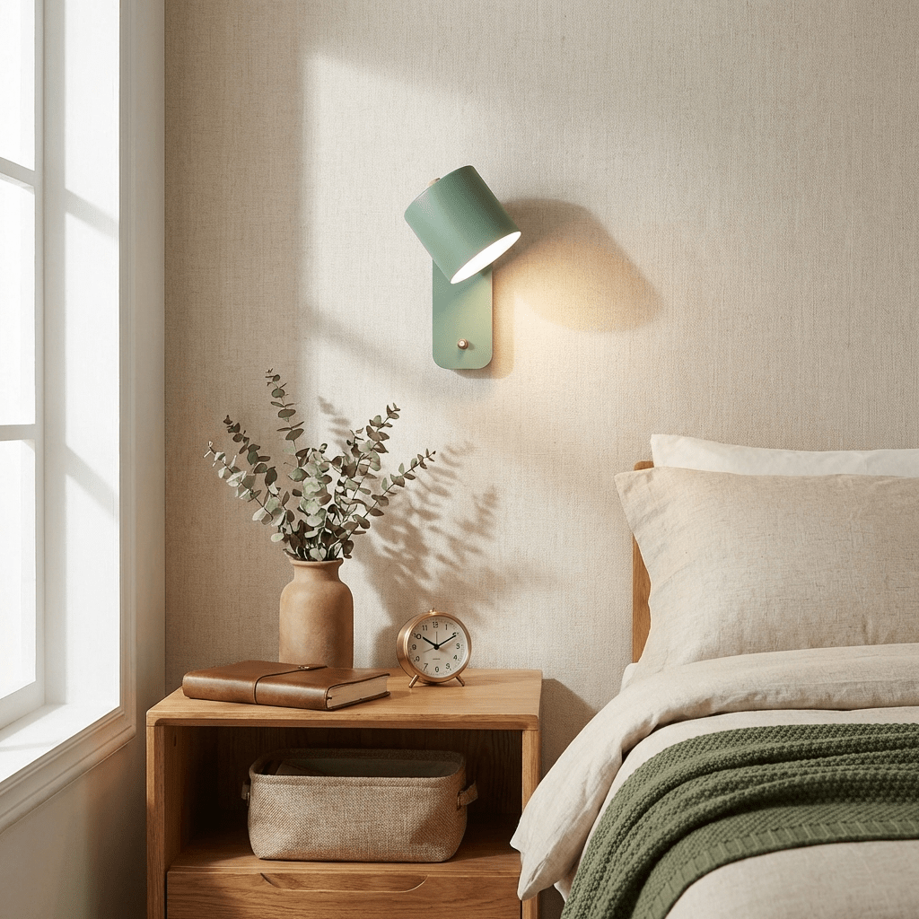 Wandlamp Scandinavisch met Draaibare Kap 350° en Ingebouwde Schakelaar
