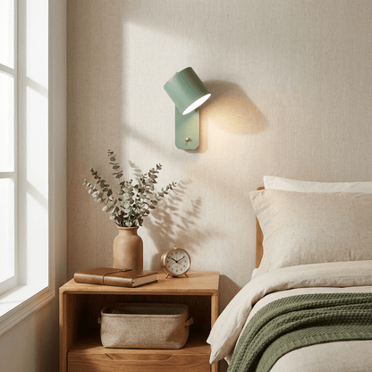 Wandlamp Scandinavisch met Draaibare Kap 350° en Ingebouwde Schakelaar