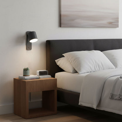 Wandlamp Scandinavisch met Draaibare Kap 350° en Ingebouwde Schakelaar