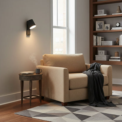 Wandlamp Scandinavisch met Draaibare Kap 350° en Ingebouwde Schakelaar