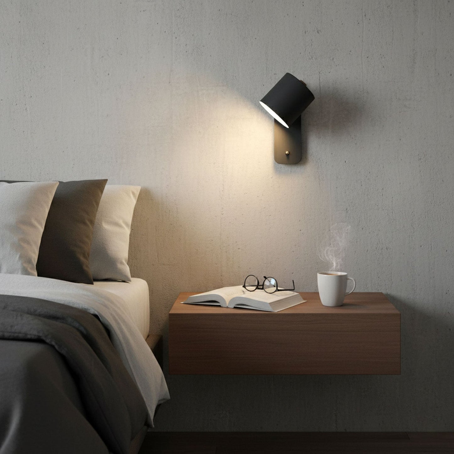 Wandlamp Scandinavisch met Draaibare Kap 350° en Ingebouwde Schakelaar