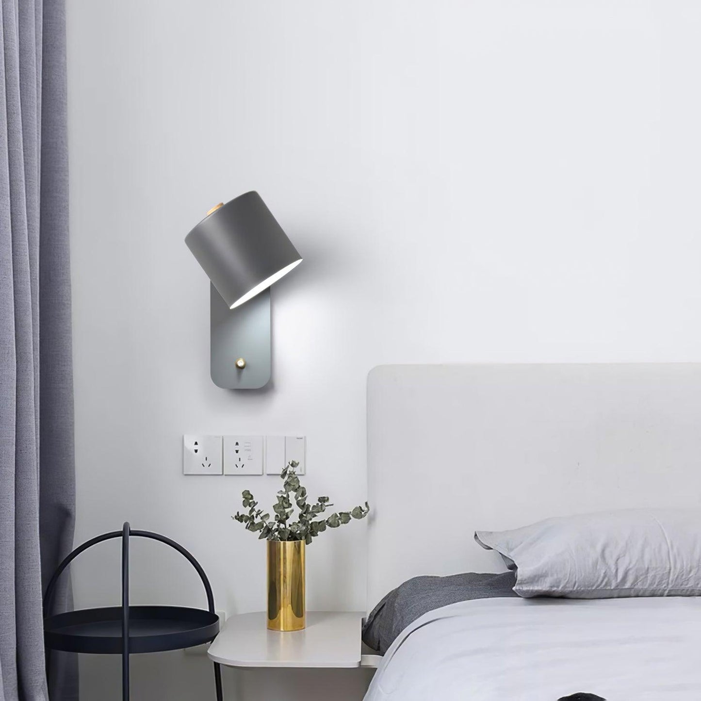 Wandlamp Scandinavisch met Draaibare Kap 350° en Ingebouwde Schakelaar