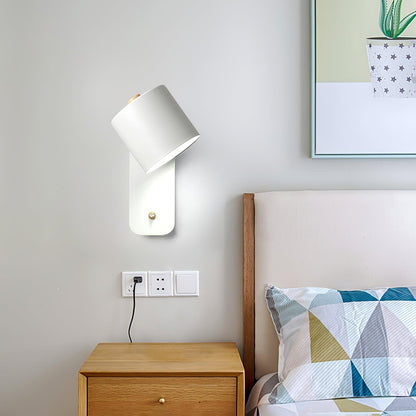 Wandlamp Scandinavisch met Draaibare Kap 350° en Ingebouwde Schakelaar