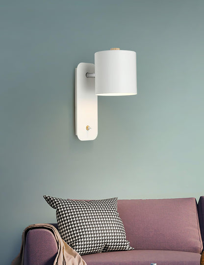 Wandlamp Scandinavisch met Draaibare Kap 350° en Ingebouwde Schakelaar