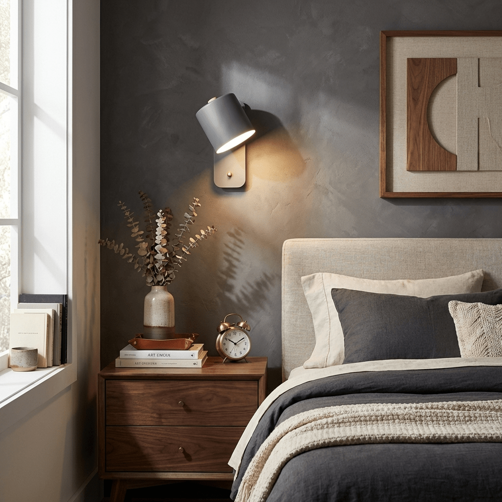 Wandlamp Scandinavisch met Draaibare Kap 350° en Ingebouwde Schakelaar