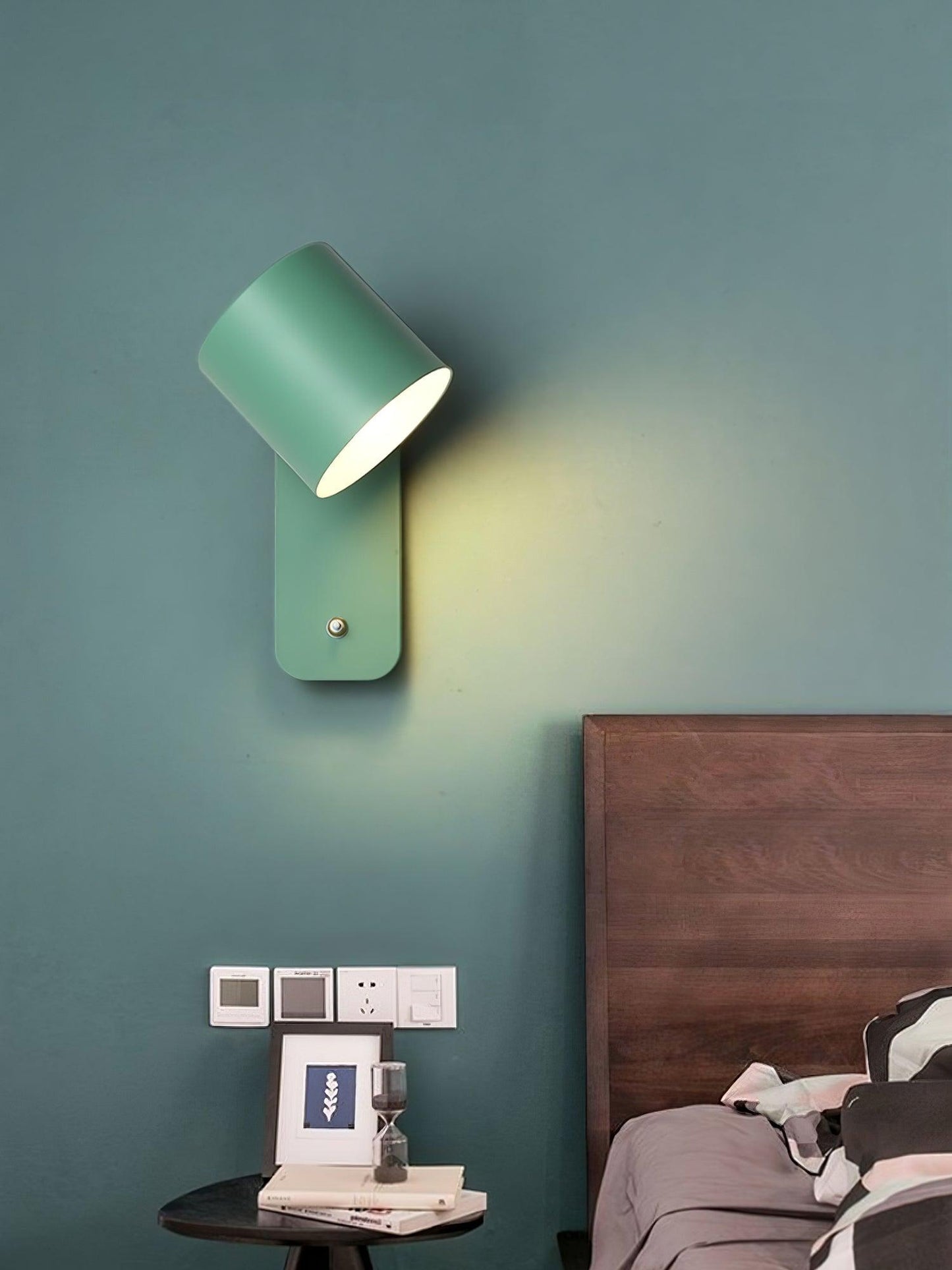 Wandlamp Scandinavisch met Draaibare Kap 350° en Ingebouwde Schakelaar