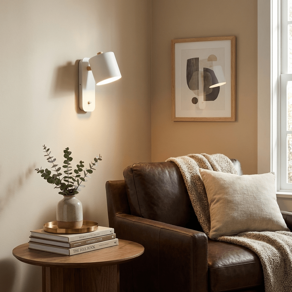 Wandlamp Scandinavisch met Draaibare Kap 350° en Ingebouwde Schakelaar