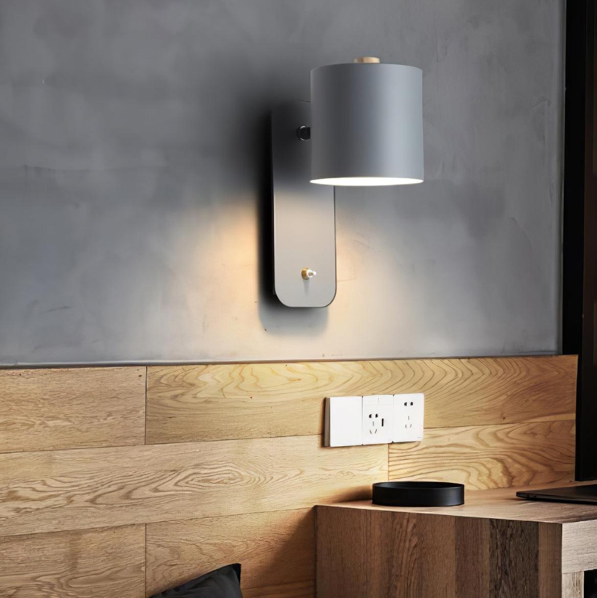 Wandlamp Scandinavisch met Draaibare Kap 350° en Ingebouwde Schakelaar