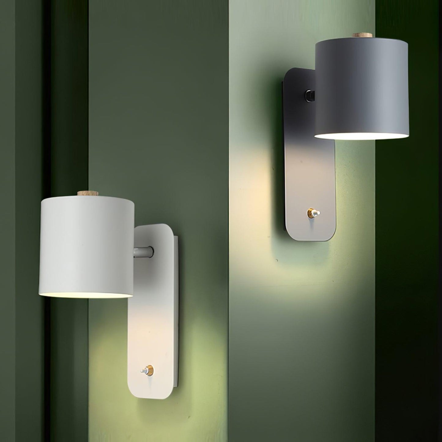Wandlamp Scandinavisch met Draaibare Kap 350° en Ingebouwde Schakelaar