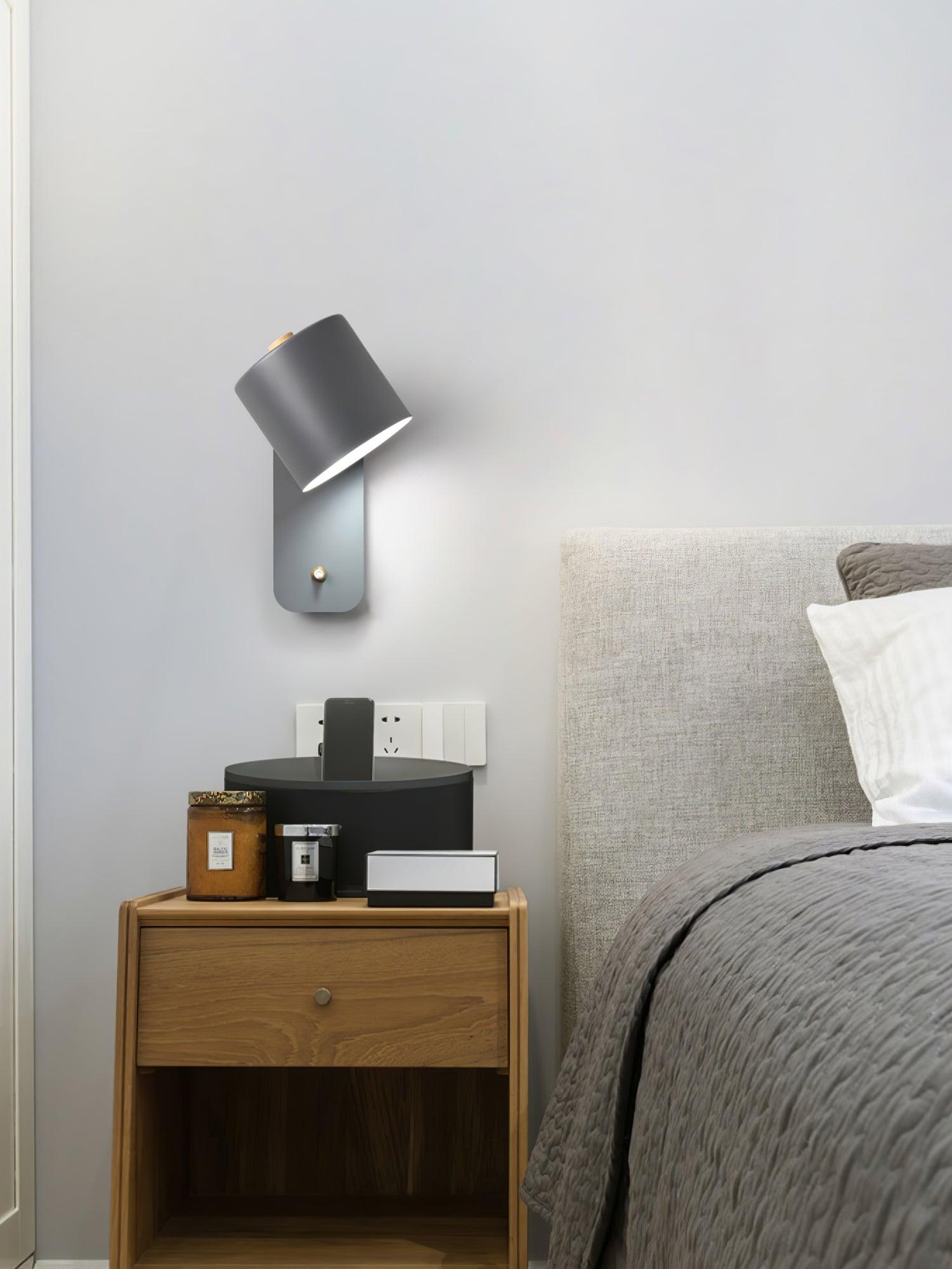 Wandlamp Scandinavisch met Draaibare Kap 350° en Ingebouwde Schakelaar
