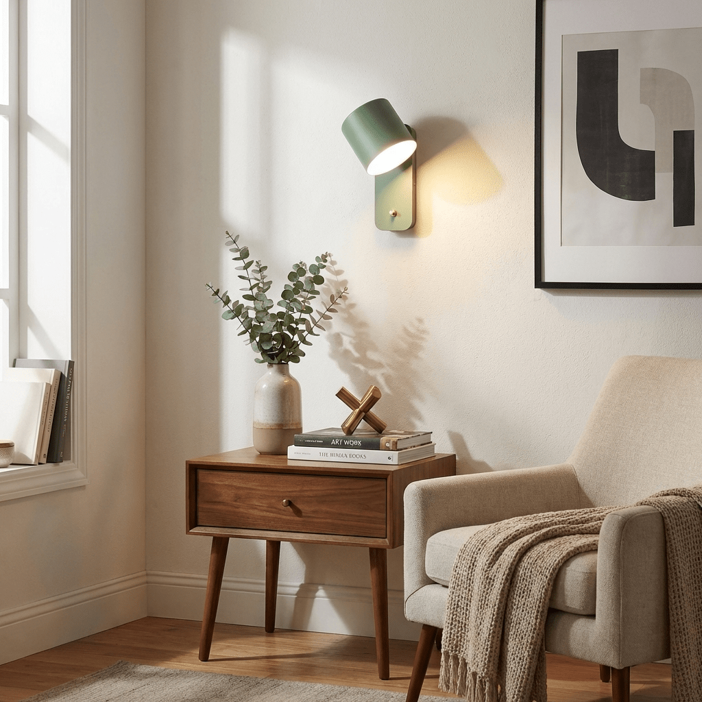 Wandlamp Scandinavisch met Draaibare Kap 350° en Ingebouwde Schakelaar