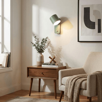Wandlamp Scandinavisch met Draaibare Kap 350° en Ingebouwde Schakelaar