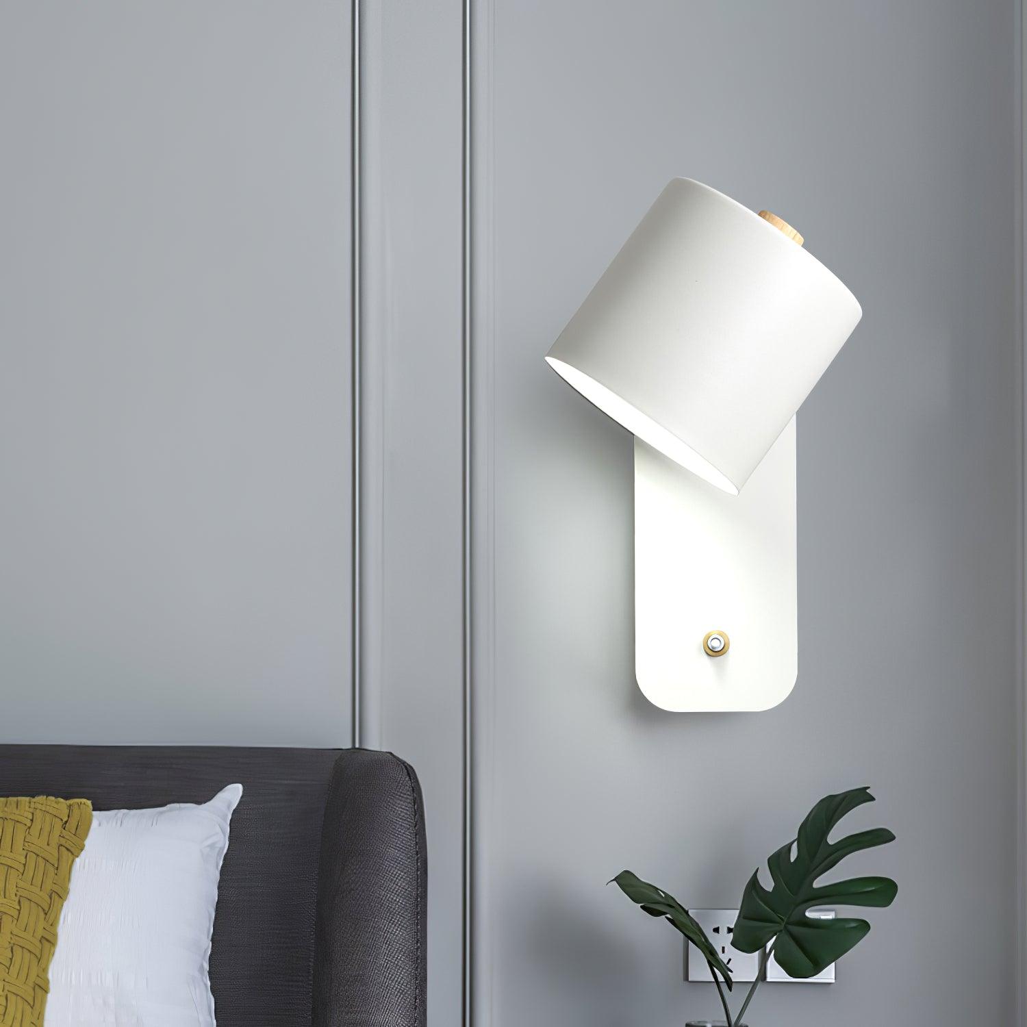 Wandlamp Scandinavisch met Draaibare Kap 350° en Ingebouwde Schakelaar