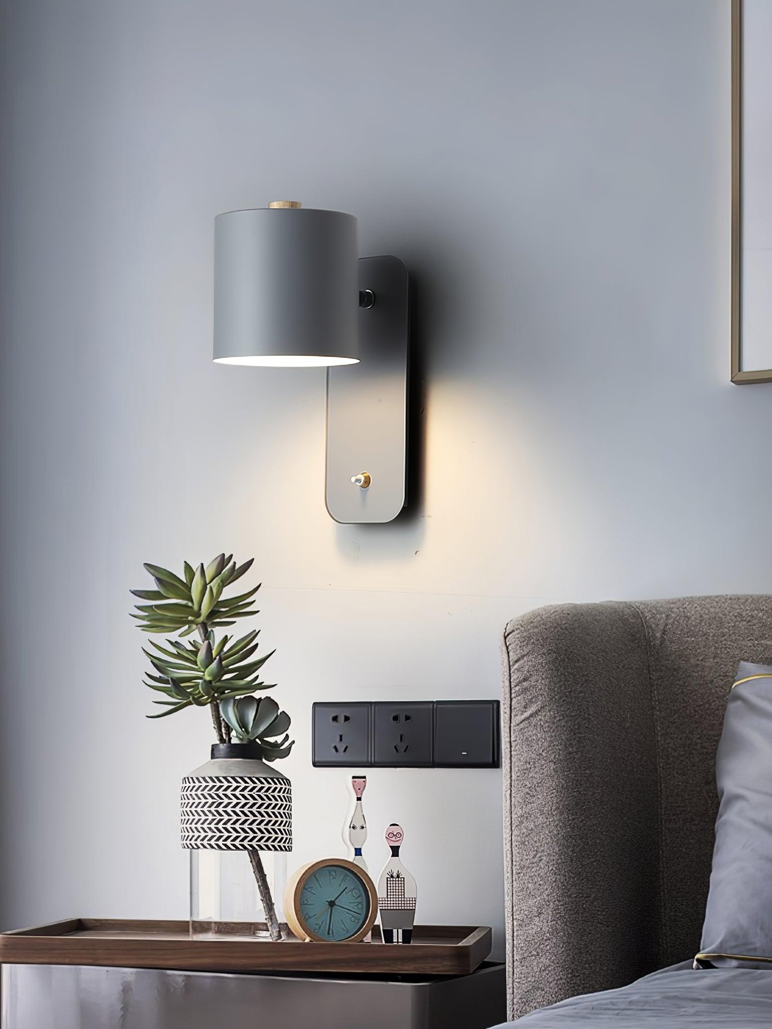 Wandlamp Scandinavisch met Draaibare Kap 350° en Ingebouwde Schakelaar