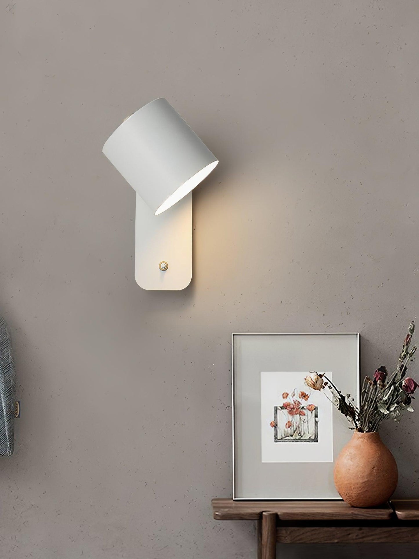 Wandlamp Scandinavisch met Draaibare Kap 350° en Ingebouwde Schakelaar