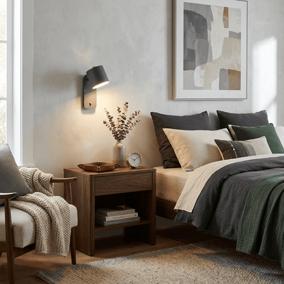 Wandlamp Scandinavisch met Draaibare Kap 350° en Ingebouwde Schakelaar