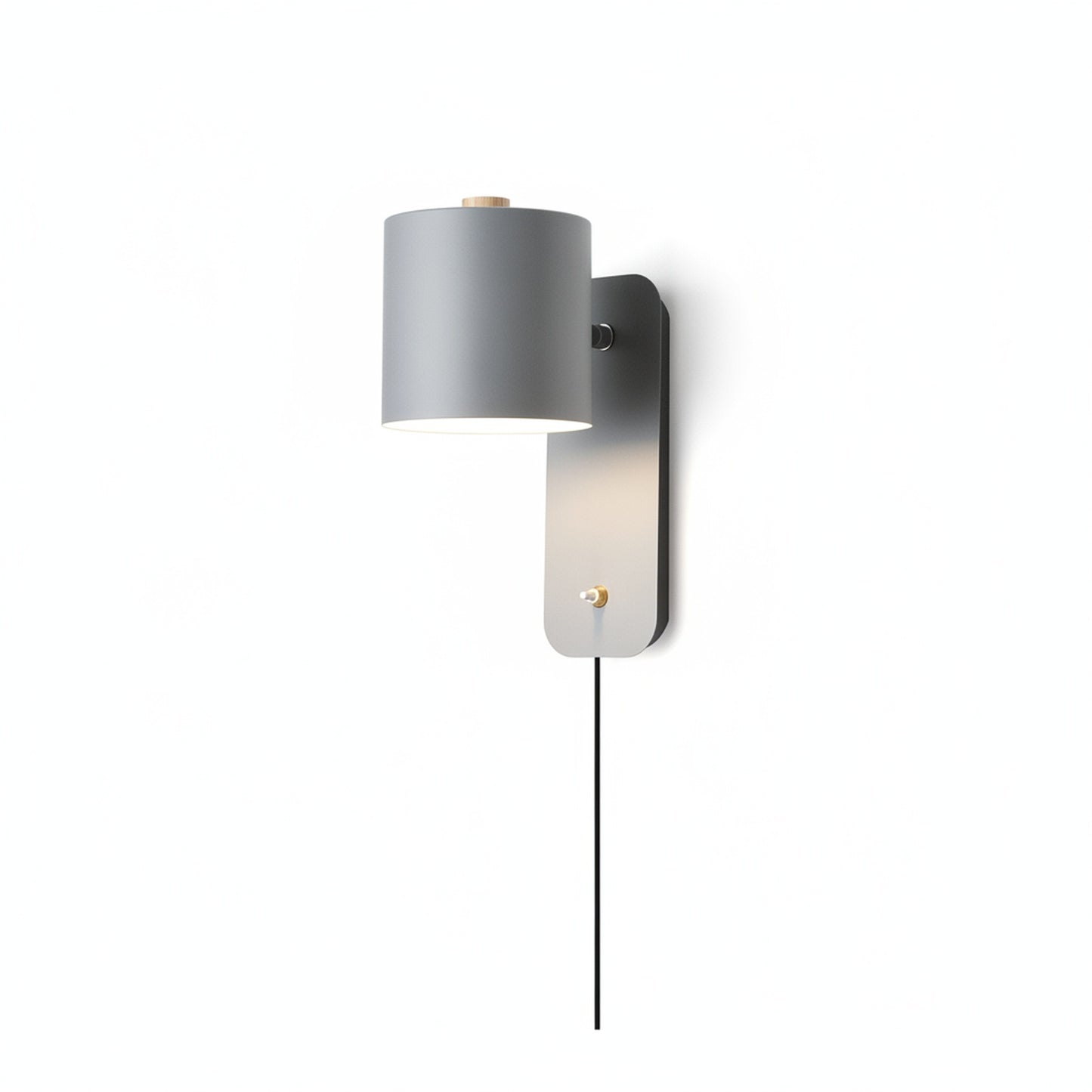 Wandlamp Scandinavisch met Draaibare Kap en Schakelaar op Snoer