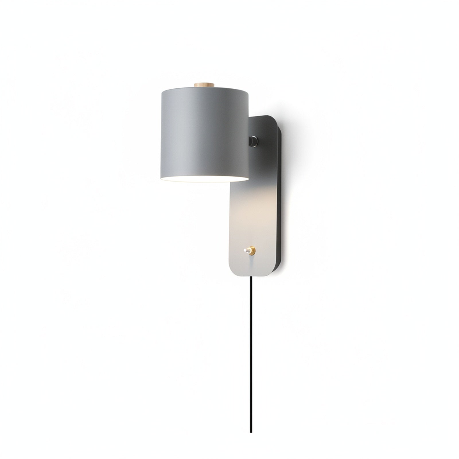 Wandlamp Scandinavisch met Draaibare Kap en Schakelaar op Snoer