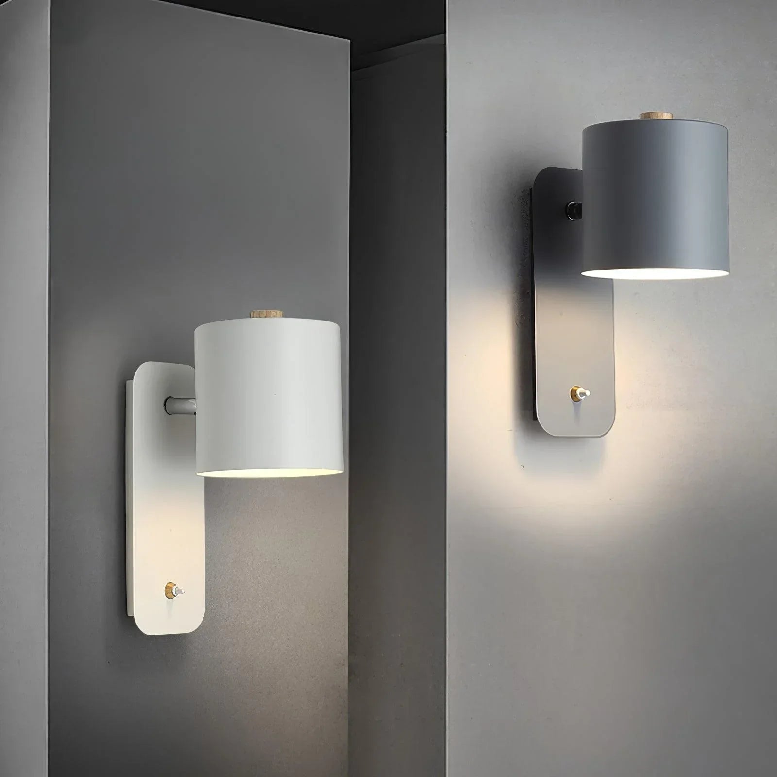 Wandlamp Scandinavisch met Draaibare Kap en Schakelaar op Snoer