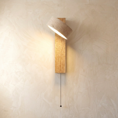 Wandlamp Scandinavisch met Draaibare Kap en Trekschakelaar