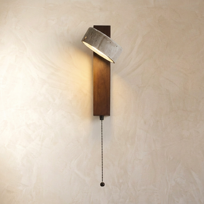 Wandlamp Scandinavisch met Draaibare Kap en Trekschakelaar