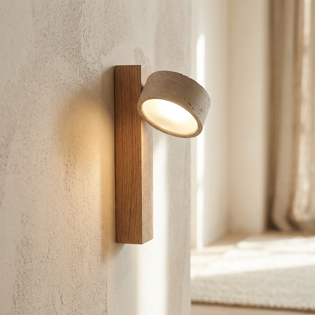 Wandlamp Scandinavisch met Draaibare Kap en Trekschakelaar