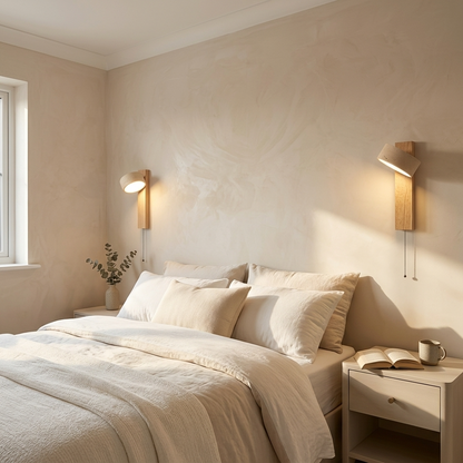 Wandlamp Scandinavisch met Draaibare Kap en Trekschakelaar