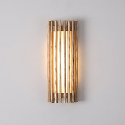 Wandlamp Scandinavisch met Houten Lamellen en Ingebouwde LED