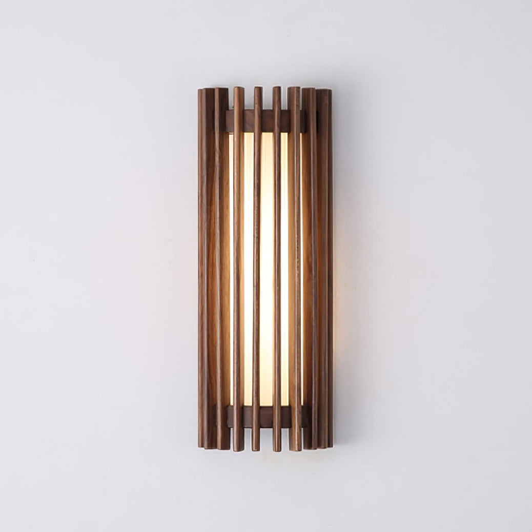 Wandlamp Scandinavisch met Houten Lamellen en Ingebouwde LED