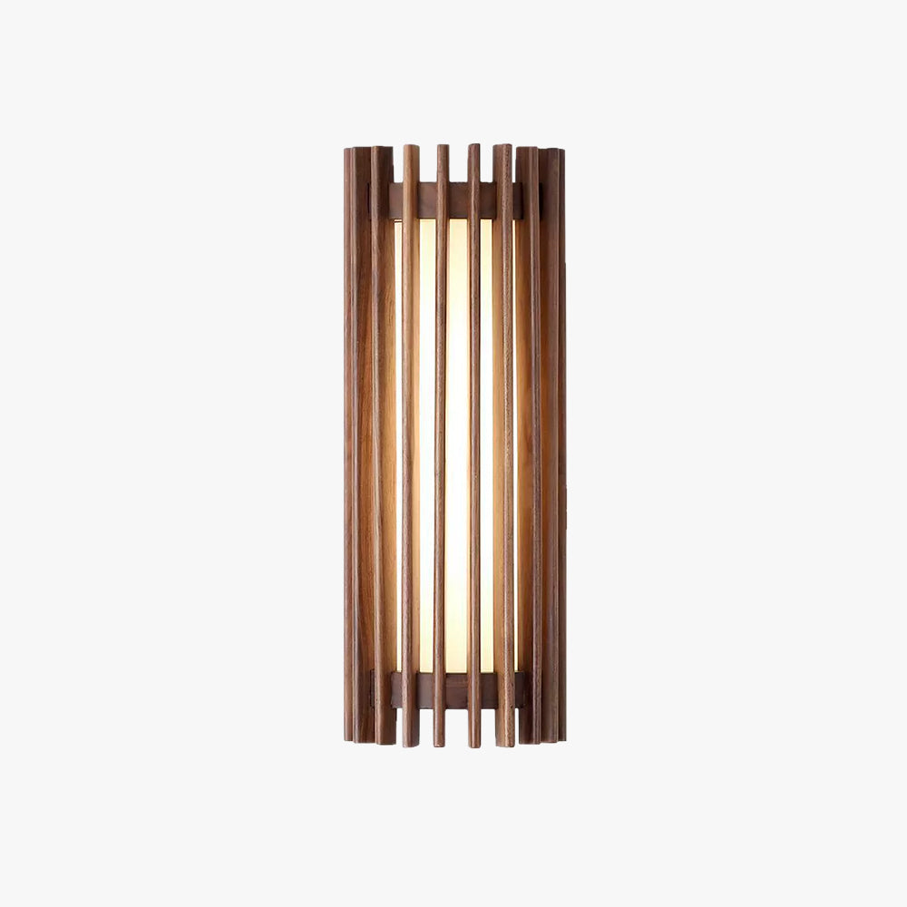 Wandlamp Scandinavisch met Houten Lamellen en Ingebouwde LED