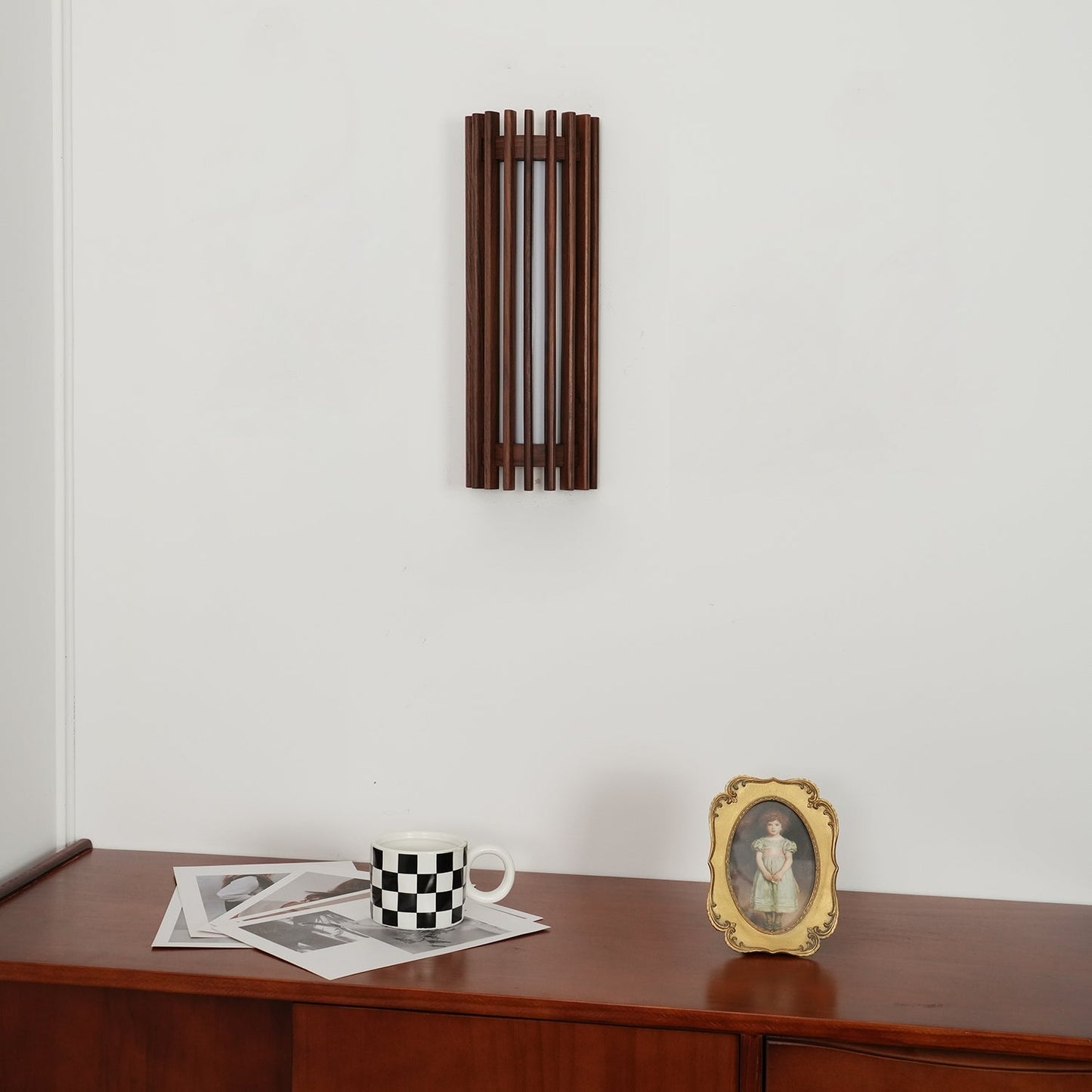 Wandlamp Scandinavisch met Houten Lamellen en Ingebouwde LED