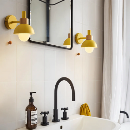 Wandlamp Scandinavisch met Koepelkap en Trekkoord Schakelaar