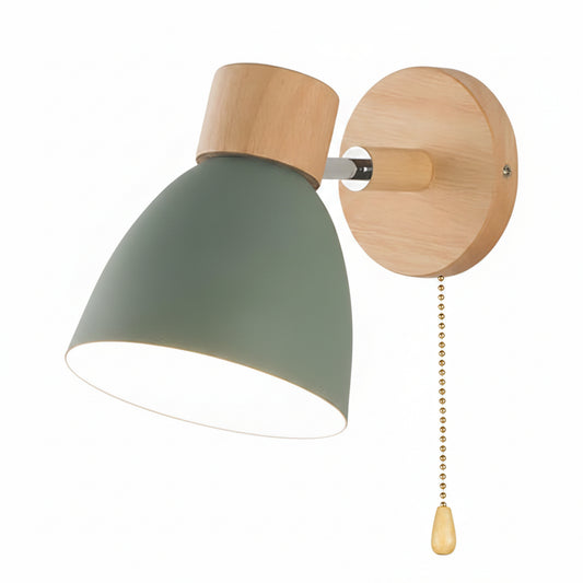 Wandlamp Scandinavisch met Trekschakelaar en Draaibare Kap