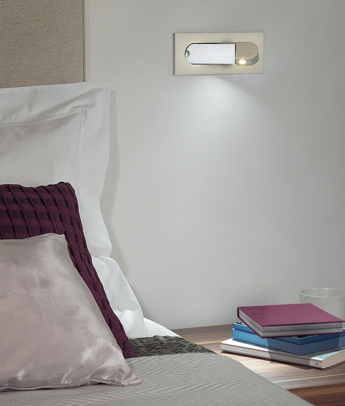Wandlamp Slaapkamer Minimalistisch LED Leeslamp met Inbouw Drukknop