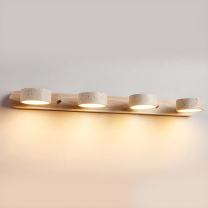 Wandlamp Travertine Japandi Draaibaar met Meerdere Lichtpunten