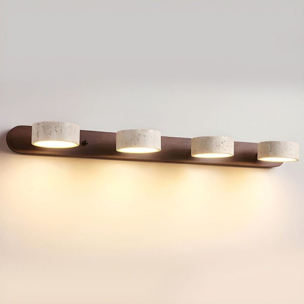 Wandlamp Travertine Japandi Draaibaar met Meerdere Lichtpunten